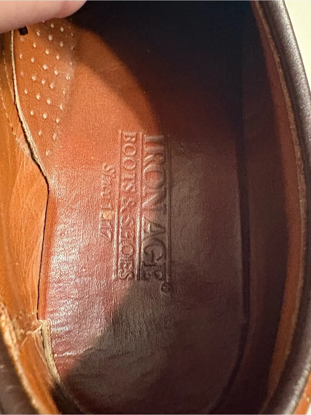 Vintage Iron Age Steel Toe Wingtip Dress Shoes size 8 1/2 Made in USA